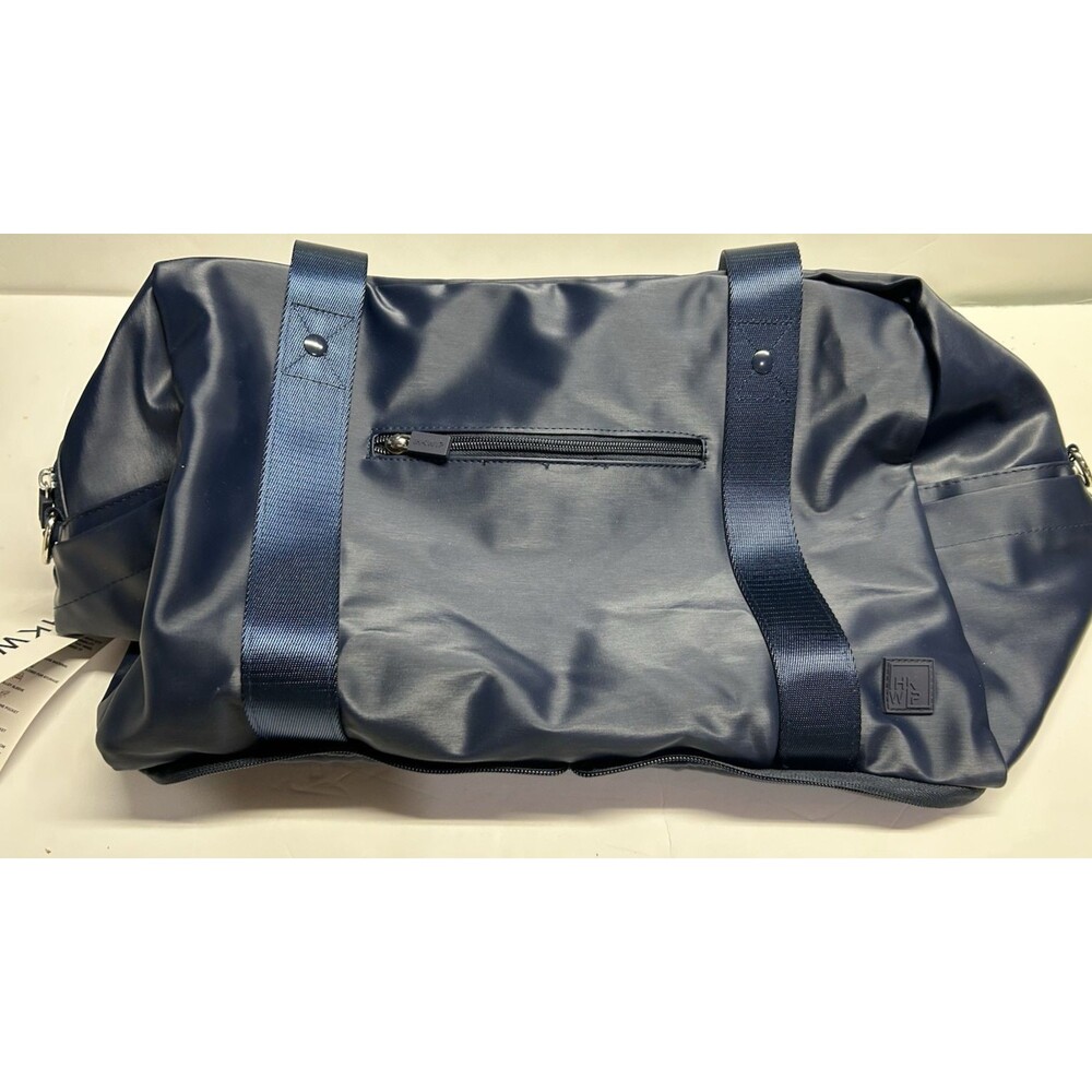 IHKWIP Packable Duffel Bag Navy Blue water repellent trolley sleeve new - Picture 8 of 12